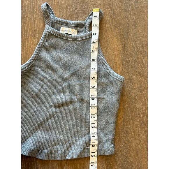 ABERCROMBIE & FITCH Gray Ribbed Tank Top shirt size S - Picture 7 of 7